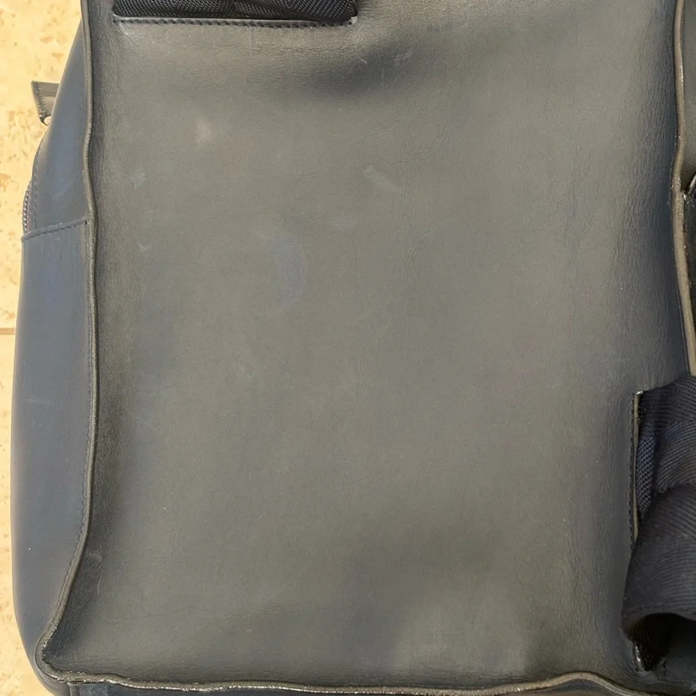 Prada Leather Navy Crossbody Bag with nylon strap Travel